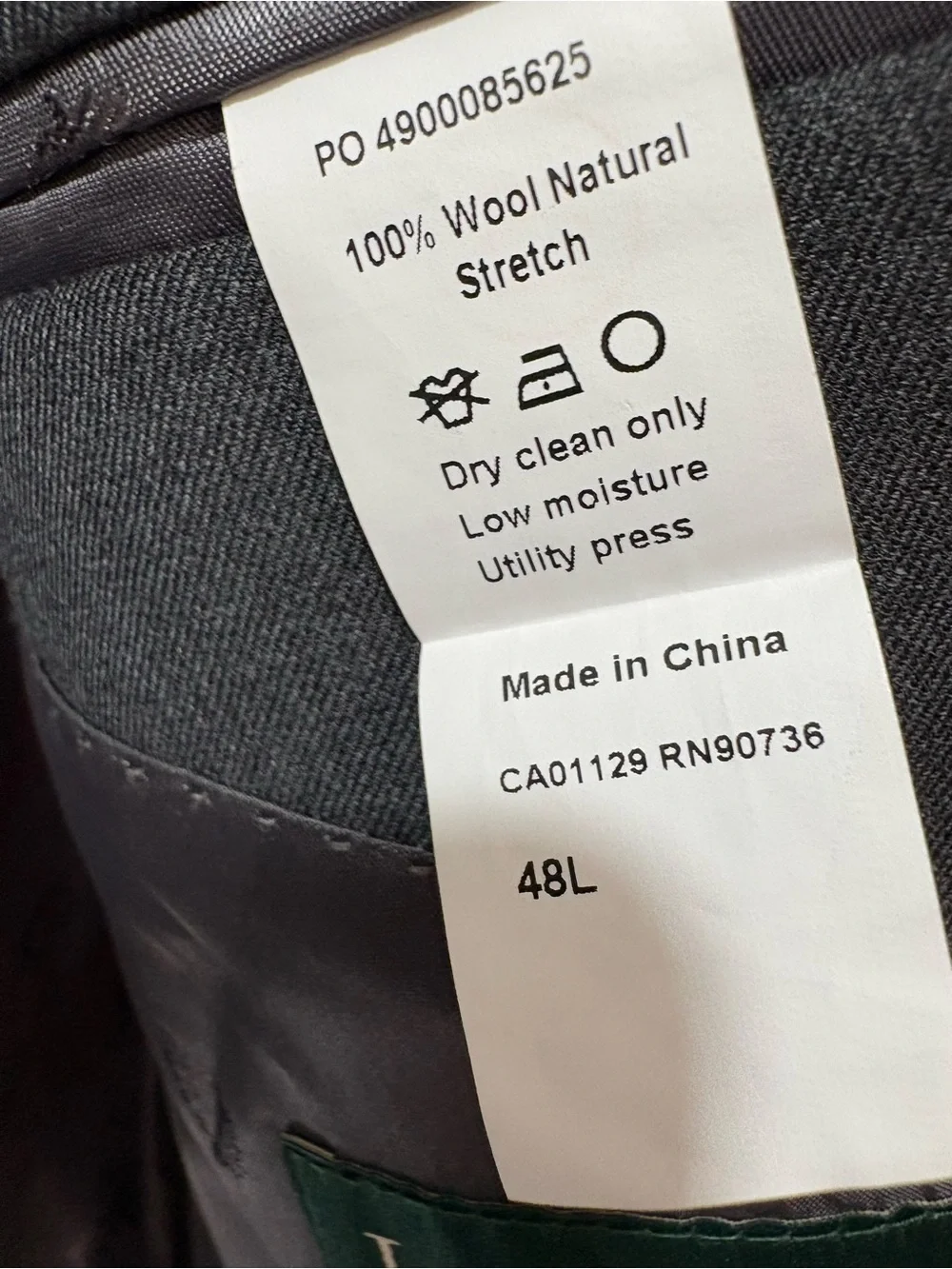 Ralph Lauren Men's Charcoal Gray Two-Button Blazer